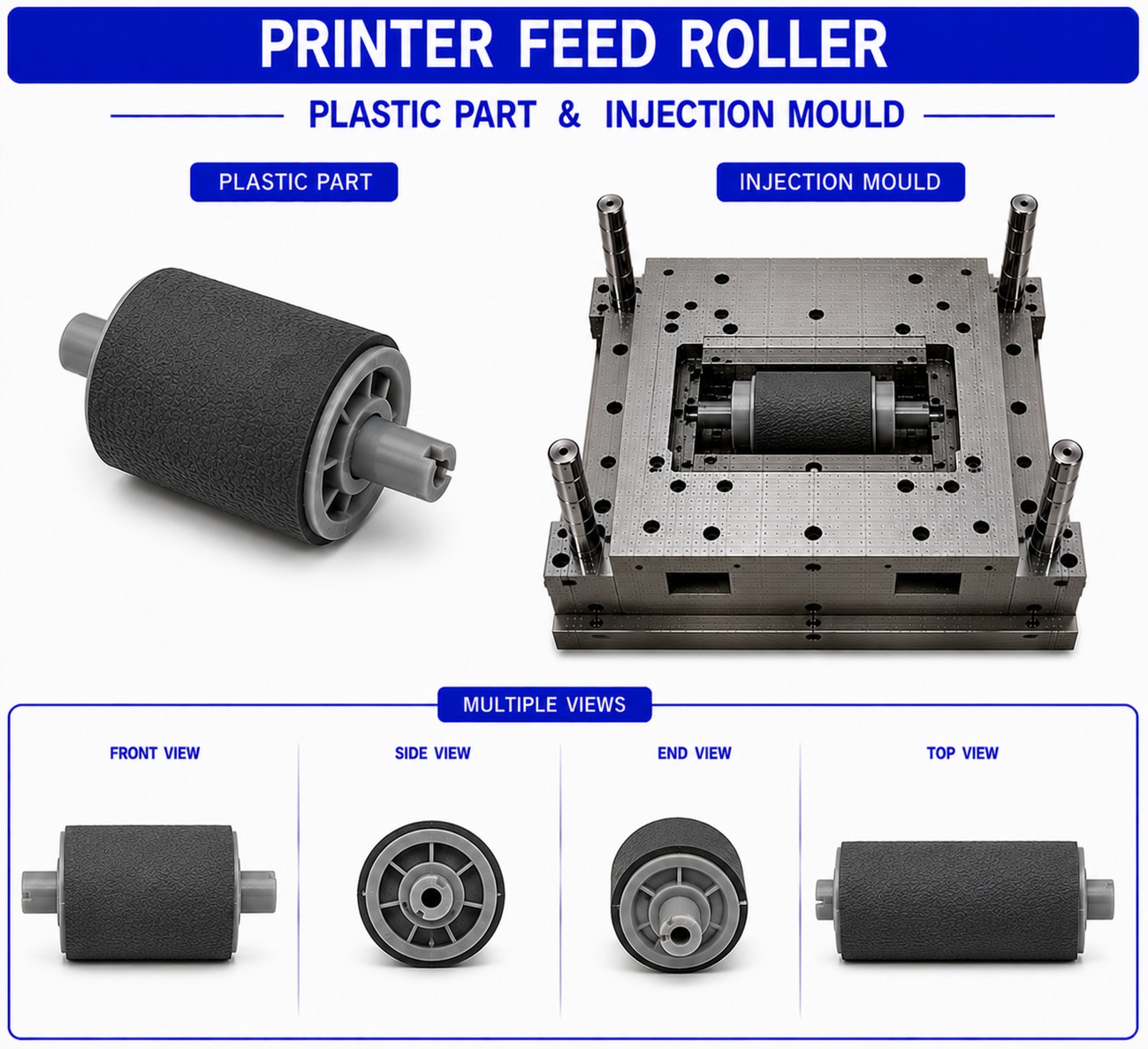 Printer Plastic Feed Roller